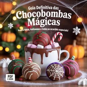 Imagem de capa para o Ebook Guia Definitiva das Chocobombas Mágicas: Para o Natal, Halloween e Todas as Ocasiões Especiais!