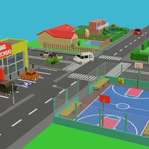 Imagem de capa para o Curso online Cidade Low Poly 2D Mas 9 Carros Bônus