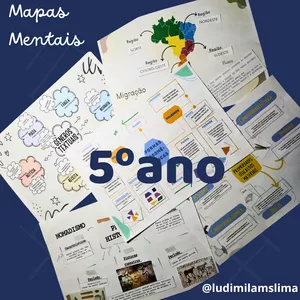 Imagem de capa para o Ebook Mapa Mentais _ 5º Ano _ 