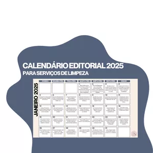 Imagem de capa para o Ebook CALENDÁRIO EDITORIAL 2025 PARA SERVIÇOS DE LIMPEZA