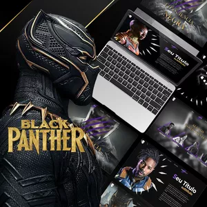 Imagem de capa para o Curso online Pantera Negra - Template de PowerPoint