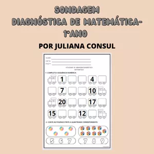 Imagem de capa para o Ebook Sondagem Diagnóstica de Matemática - 1º ANO
