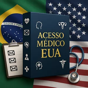 Imagem de capa para o Ebook Acesso Médico EUA™: Lista Premium de 547 Contatos para Conquistar seu Estágio nos EUA