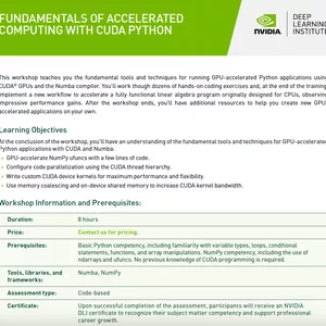 Cover image for Online event NVIDIA Certification Workshop Fundamentals Of Accelerated Computing with CUDA Python