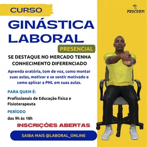 Imagem de capa para o Evento presencial Curso de Ginástica Laboral