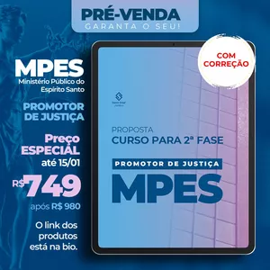 Imagem do curso MPES | 2ª fase COM CORREÇÃO