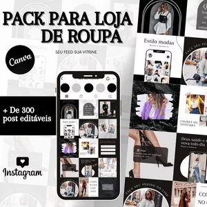 Pack Canva loja de roupa