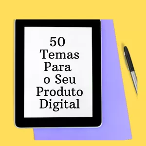 Imagem de capa para o Ebook 50 Temas Para o Seu Produto Digital