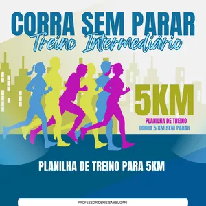 Imagem de capa para o Ebook PLANILHA DE TREINO - CORRIDA 5KM - INTERMEDIÁRIO
