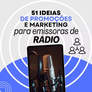 Imagem de capa para o Ebook 51 ideias de promoções e marketing para emissoras de rádio