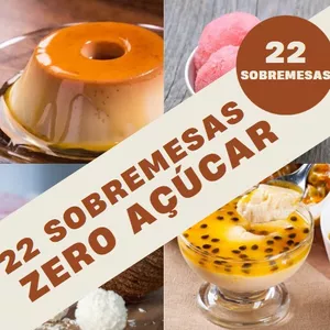 Imagem de capa para o Ebook 22 sobremesas zero açúcar