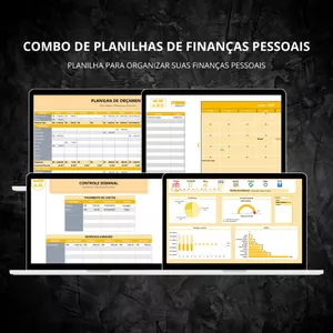 Imagem do curso Combo de Planilhas Finanças Pessoais