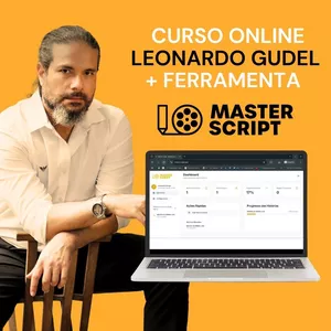 Imagem de capa para o Curso online FERRAMENTA MASTER SCRIPT + CURSO LEONARDO GUDEL : O ARSENAL COMPLETO PARA APRENDER A ESCREVER ROTEIROS DE CINEMA