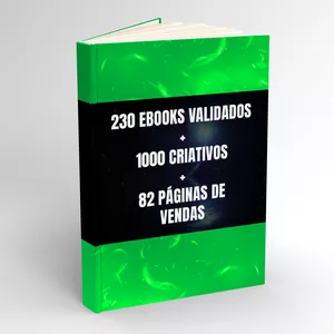 Imagem de capa para o Curso online 230 Ebooks Premium Líderes de vendas + 1000 Criativos + 82 Páginas de vendas Prontas