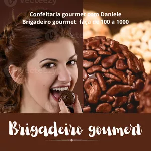 Imagem de capa para o Ebook Confeitaria gourmet com Daniele Brigadeiro gourmet  faça de 100 a 1000