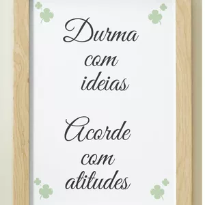Imagem de capa para o Ebook Poster A3 - Durma com ideas acorde com atitudes 