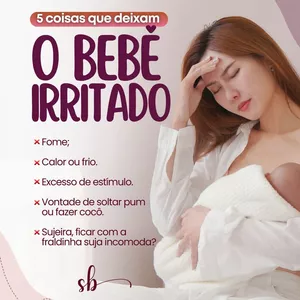 Imagem de capa para o Ebook OS 5 PRINCIPAIS MOTIVOS DE IRRITAÇÃO EM BEBÊS (E COMO SOLUCIONÁ-LOS)