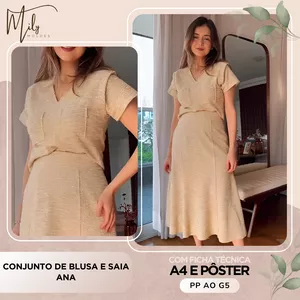 Imagem de capa para o Ebook Conjunto de Blusa e Saia Ana