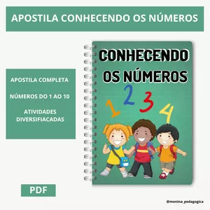 Imagem de capa para o Ebook APOSTILA CONHECENDO OS NÚMEROS (TRACE E PINTE)