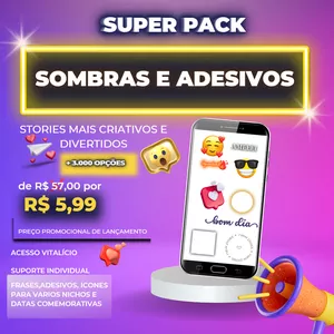 Imagem de capa para o Curso online Pack de Sombras e Adesivos Criativos para Stories