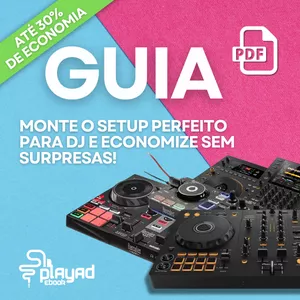 Imagem de capa para o Ebook Guia Visual: Aprenda Tudo Sobre Equipamentos de DJ