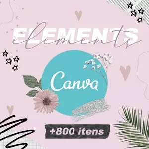 Imagem de capa para o Curso online PACK CANVA ELEMENTS - +800 arquivos para seu design