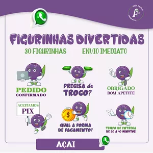 Imagem de capa para o Ebook Figurinhas Whatsapp para Açaí