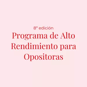 Imagen de portada para Curso online 8ª Edición Programa de Alto Rendimiento para Opositoras