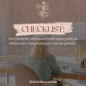 Imagem de capa para o Ebook BÔNUS CHECKLIST: Um presente para quem esta começando na clínica.