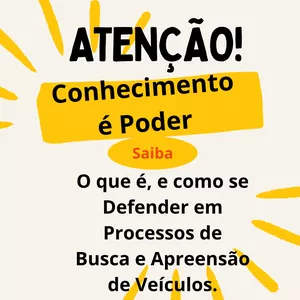 Imagem de capa para o Ebook O que é, e como se Defender em Processos de Busca e Apreensão de Veículos.