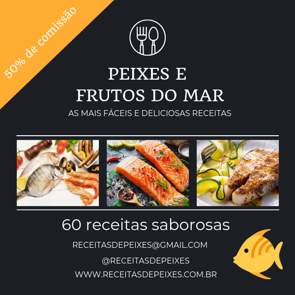 Imagem do curso E-Book 60 receitas de peixes e frutos do mar