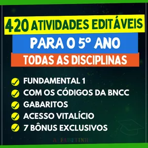 Imagem do curso ATIVIDADES - 5º ANO FUNDAMENTAL - BNCC 2025