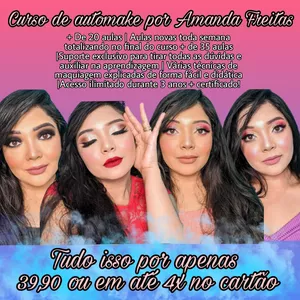 Imagem de capa para o Curso online Curso de automaquiagem por Amanda Freitas