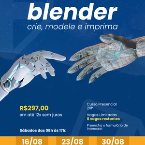 Imagem de capa para o Ebook Curso Blender Presencial