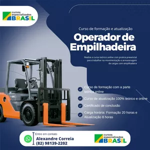 Imagem de capa para o Curso online Curso de formação e atualização operador de empilhadeira 