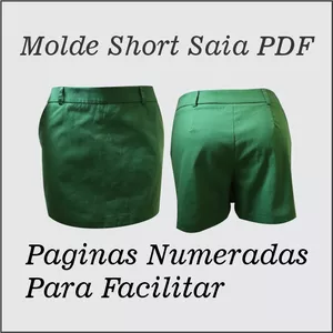 Imagem de capa para o Ebook Molde Short Saia PDF Tamanho GG