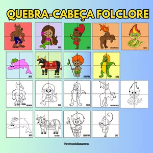 Imagem de capa para o Ebook Quebra-cabeça Folclore