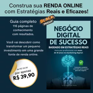 Imagem de capa para o Ebook Negócio Digital de Sucesso - Baseado em Estratégias Reais