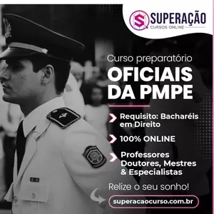 Imagem de capa para o Curso online CFO/PMPE- Curso de Formação de Oficiais QOPM/PMPE