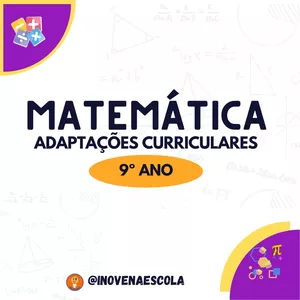 Imagem de capa para o Ebook Matemática 9º ano Atividades Adaptadas Inove na Escola