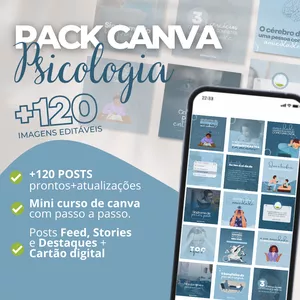 Imagem de capa para o Ebook Pack Canva PSICOLOGIA