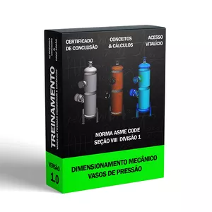 Imagem de capa para o Curso online INTRO - DIMENSIONAMENTO MECÂNICO DE VASOS DE PRESSÃO