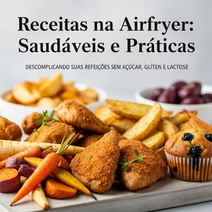 Imagem de capa para o Ebook Receitas na Airfryer: Saudáveis e Práticas