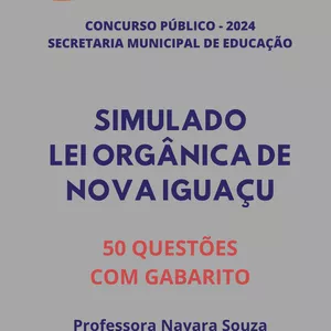 Imagem de capa para o Ebook Simulado - Lei Orgânica do Município de Nova Iguaçu - RJ