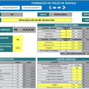 Imagem de capa para o Curso online Planilha de Precificação ou Formação de Preço de Serviço