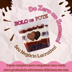 Imagem de capa para o Ebook Bolo de Pote Lucrativo