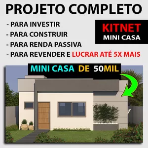 Imagem de capa para o Ebook PROJETO COMPLETO KITNET - MINI CASA - MULTIUSO