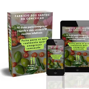 Imagem de capa para o Ebook 10 dicas para emagrecer e10 receitas para emagrecer com saúde 