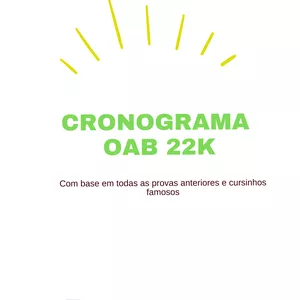Imagem principal do produto CRONOGRAMA OAB 22K