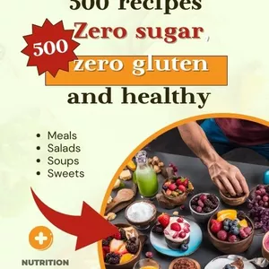 Cover image for Ebook 500 zero sugar and zero gluten recipes